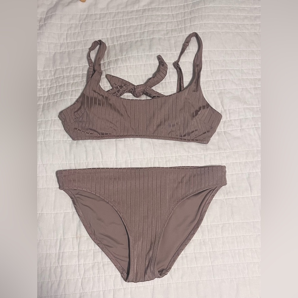 Lightly worn nude pink aerie swimwear set